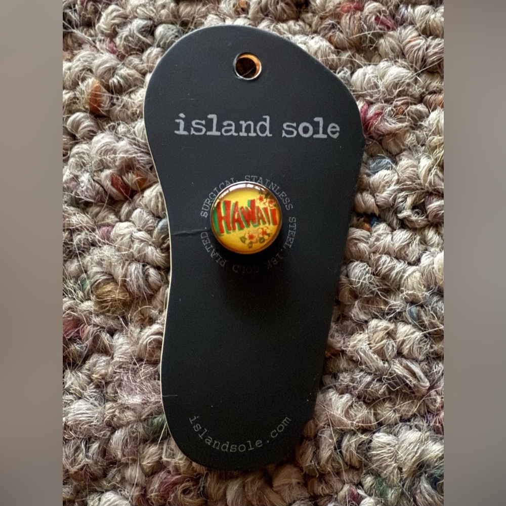 Island Sole Hawaii Exclusive Hibiscus Flower Flip Flop Charm